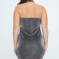 Starlit Seduction Glitter Halter  Mini Dress