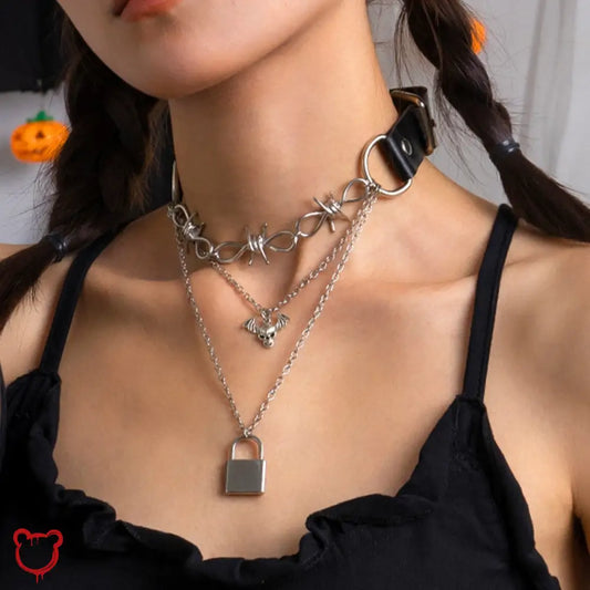 Sundown PU Leather Skeleton Necklace