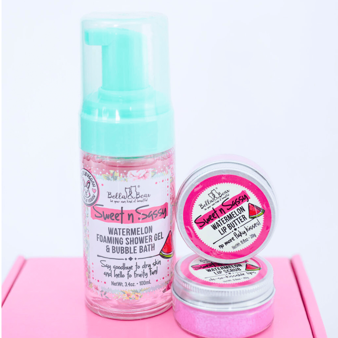 Sweet n’ Sassy: Travel-Size Shower & Lip Care Set