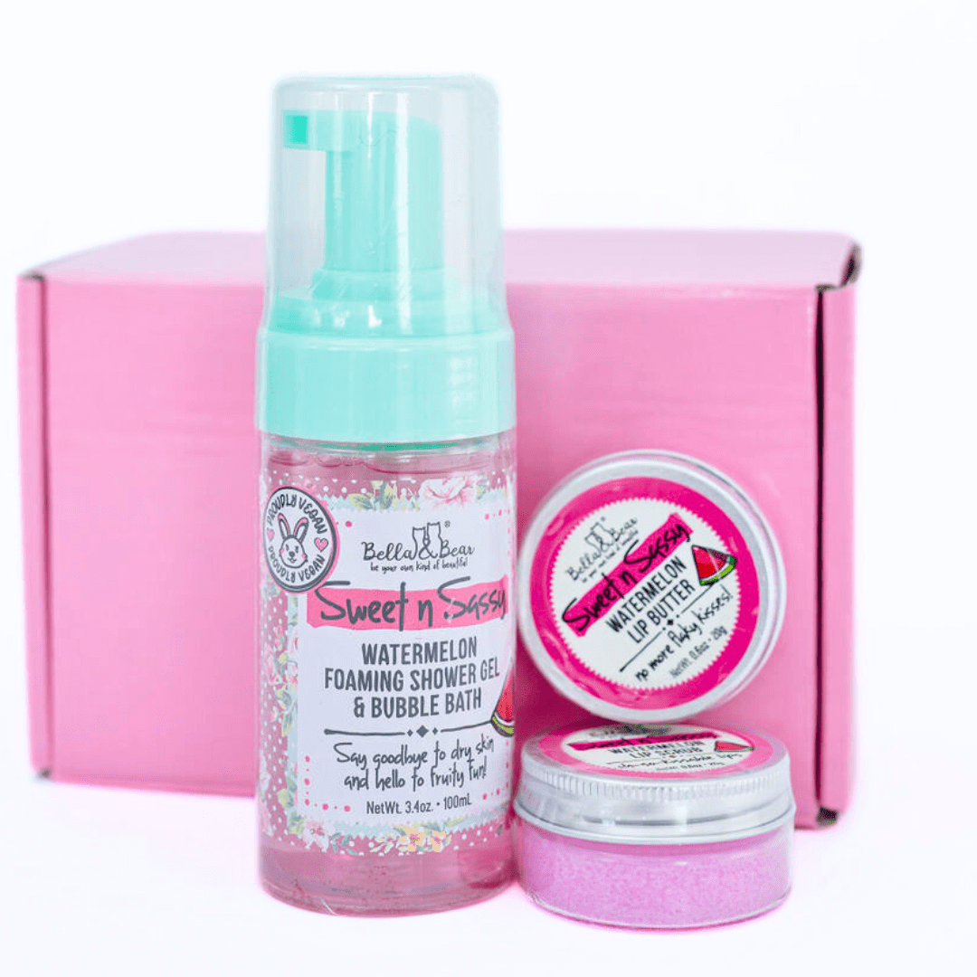 Sweet n’ Sassy: Travel-Size Shower & Lip Care Set