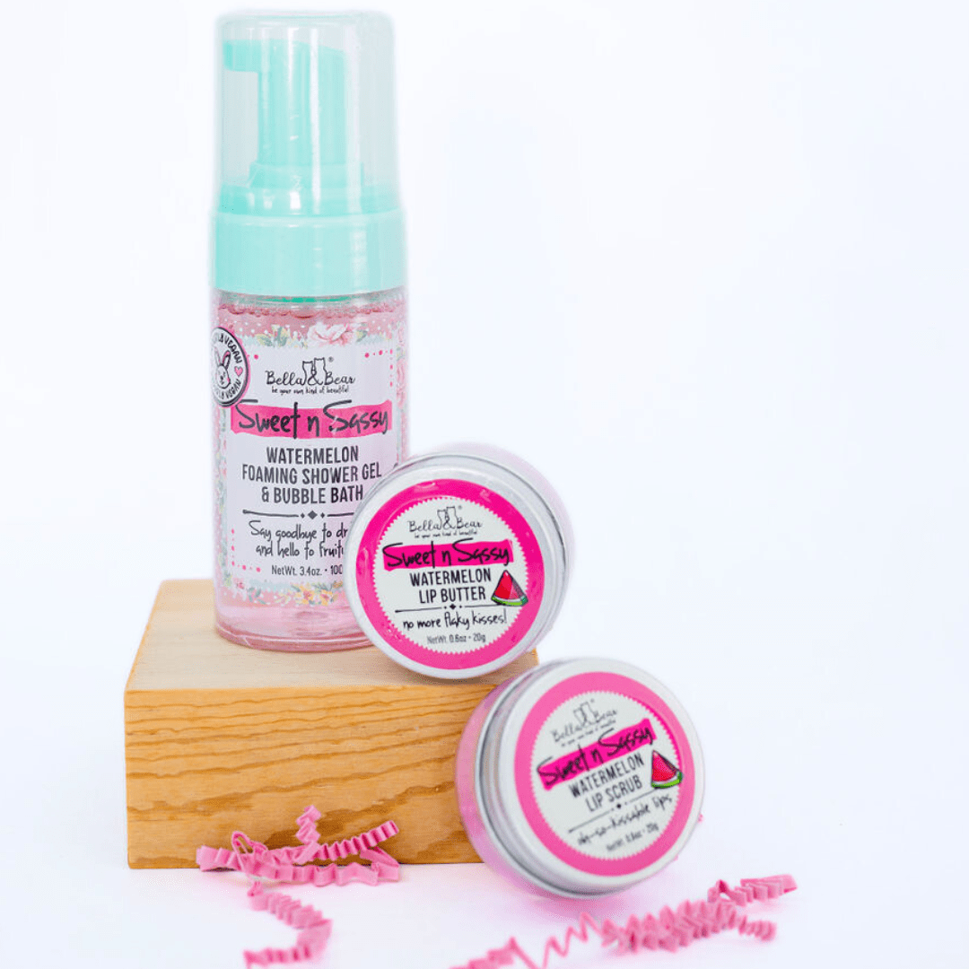Sweet n’ Sassy: Travel-Size Shower & Lip Care Set