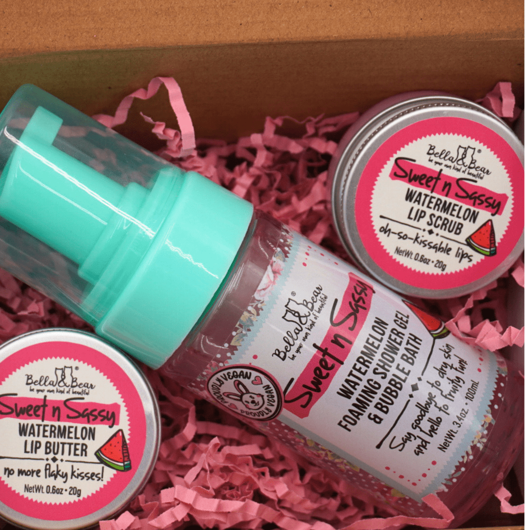 Sweet n’ Sassy: Travel-Size Shower & Lip Care Set