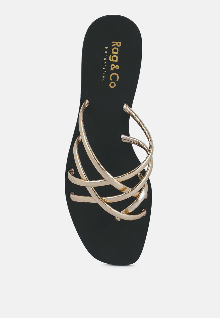 Sweetin Strappy Flat Slip On Sandals
