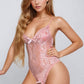 Daisy Lace Open Crotch Teddy