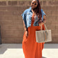 The Mira Almond Spaghetti Strap Maxi Dress