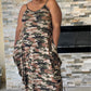 The Mira Camoflauge Maxi Dress With Pockets