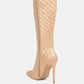 Tinkles Embossed High Heeled Calf Boots