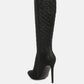 Tinkles Embossed High Heeled Calf Boots