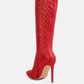 Tinkles Embossed High Heeled Calf Boots