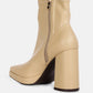 Tintin Square Toe Ankle Heeled Boots