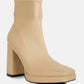 Tintin Square Toe Ankle Heeled Boots