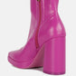 Tintin Square Toe Ankle Heeled Boots