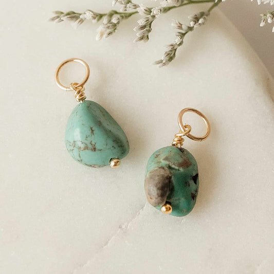 Turquoise Hoop Charms