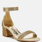 Twerky Rhinestones Embellished Block Sandals