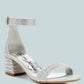 Twerky Rhinestones Embellished Block Sandals