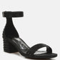 Twerky Rhinestones Embellished Block Sandals