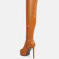 Twinkles Patent Stiletto Heeled Long Boots