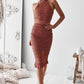 RIVERS MIDI DRESS - MAUVE