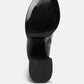 Tzar Faux Leather High Heeled Platfrom Calf Boots