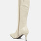 Uptown Pointed Mid Heel Calf Boots