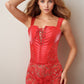 Lace Up Leather and Lace Lingerie Corset Dress