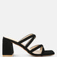 Valentina Strappy Casual Block Heel Sandals