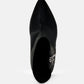 Valeria Pointed Toe High Ankle Boots With Side Zipper