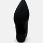 Valeria Pointed Toe High Ankle Boots With Side Zipper