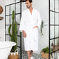 Waffle Kimono Spa Bathrobe -  Absorbent, Lightweight