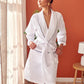 Knee-Length Waffle Kimono Robe