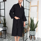 Waffle Kimono Spa Bathrobe -  Absorbent, Lightweight