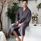 Waffle Kimono Spa Bathrobe -  Absorbent, Lightweight