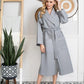 Waffle Piping Bathrobe – Lightweight Spa-Style Comfort