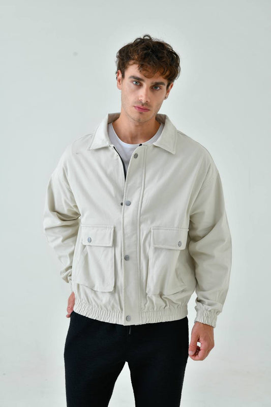 Oversize Washed Gabardine Coat - Unisex Long Trench Coat