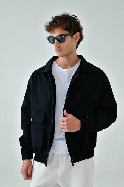 Oversize Washed Gabardine Coat - Unisex Long Trench Coat