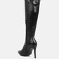Wheedle Croc High Heeled Calf Boots