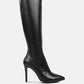 Wheedle Croc High Heeled Calf Boots