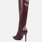 Wheedle Croc High Heeled Calf Boots