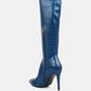 Wheedle Croc High Heeled Calf Boots