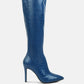 Wheedle Croc High Heeled Calf Boots