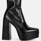 Whippers Patent Pu High Platform Ankle Boots