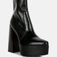 Whippers Patent Pu High Platform Ankle Boots