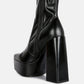 Whippers Patent Pu High Platform Ankle Boots