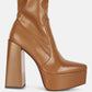 Whippers Patent Pu High Platform Ankle Boots