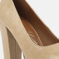 Whitley Croc Texture High Block Heel Pumps