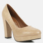 Whitley Croc Texture High Block Heel Pumps