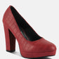 Whitley Croc Texture High Block Heel Pumps