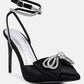Winged High Heel Rhinestone Embellished Sandals