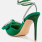 Winged High Heel Rhinestone Embellished Sandals