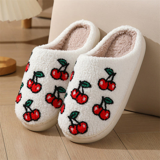 Cherry Cotton Slippers